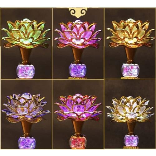 Lotus Lantern, Lotus Flower, Buddhist Altar, Shinto Lantern, Lotus Flower, Glowing Lotus, Buddhist Flower, Set of 2, USB, Lotus Flower, Interior Light