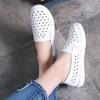 Women’s Sneakers Casual Summer Hollow Slip On Outdoor School Student Silver Shoes Plus Size