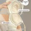 Wireless Push Up Bra Set, No Gaping Anti-Sag Small Bust Enhancing Women Lingerie Set