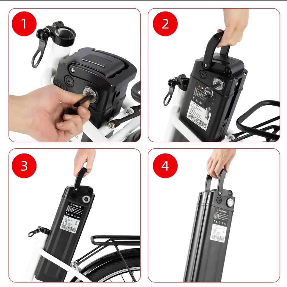 Rower Elektryczny DYU C6 26" Silnik 250W 12.5AH Maksymalny Zasięg 60Km Obciążenie 120Kg Czarny lub Biały