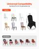 50pcs Black Polyester Spandex Party Chair Covers Decotation Solemn Easy Clean