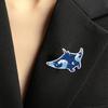 Elegant Marine Creature Enamel Brooch Cartoon Dolphin Manta Ray Alloy Lapel Pin Jewelry Gift For Adults Kids