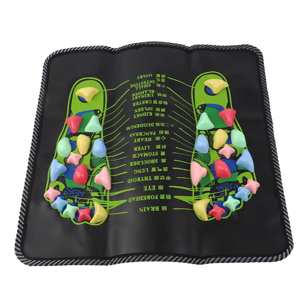 Walk Stone Mat PP Stone Road Foot Pad Black