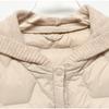 Korean Down Jacket Women's Short Knitted Hooded Breasted Light and Thin 2024 New Autumn and Winter Light Jacket