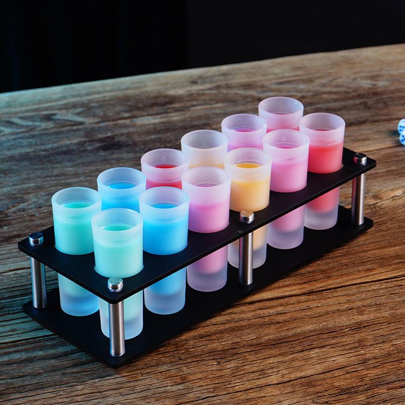 Er Ma Rainbow Shot Glass - Small Straight KTV Bar Cocktail Glass (B52, Jägermeister Cup)