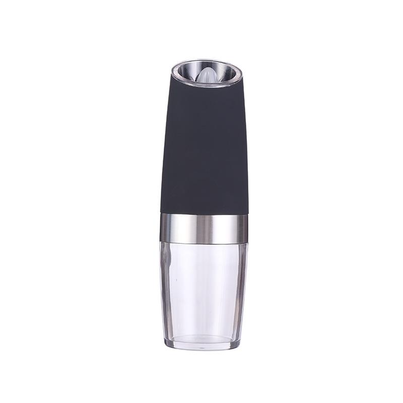 Electric Automatic Mill Spice Salt and Pepper Grinder Gravity LED Light Adjustable Coarseness Kitchen Tool чёрный