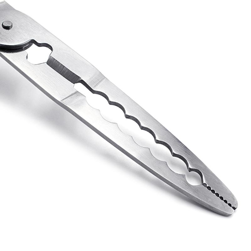 Fishing Pliers Scissors Gripper Practical Stainless Steel Fish Grabbing Clamps Tool Accessories for Fisherman