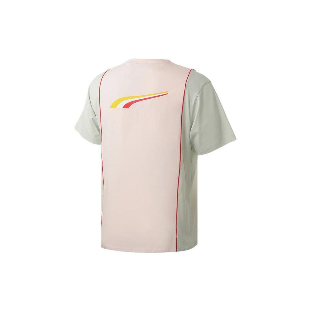 Puma Colorblock Casual Sports Round Neck Short Sleeve T-Shirt Unisex Tops Pink 598070-73