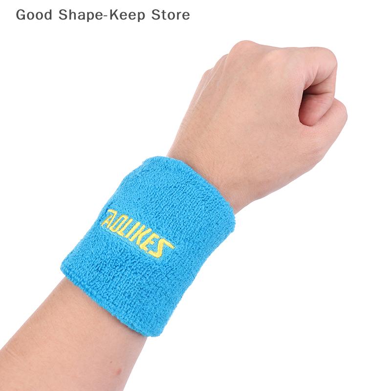 1Pc Cotton Wristband Sport Moisture Wicking Athletic Sweatband Running Gym Yoga Wrist Sweat Band Fitness Wrist Cuff Wrap