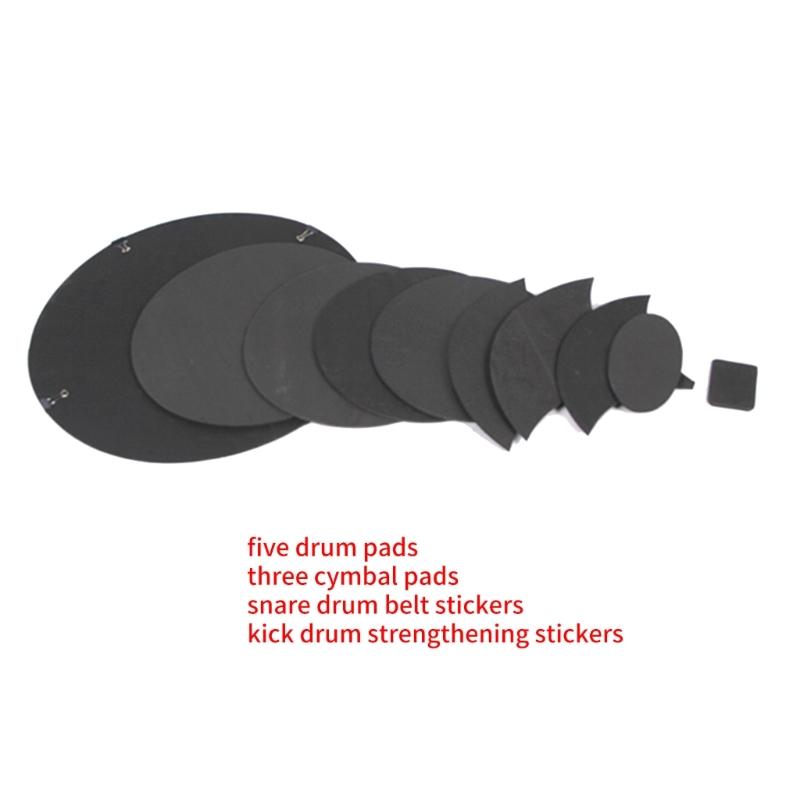 Drum Mute Pads Mute Silencers Drumming Rubber Foam Practice Pad Drum Dampeners Marchings Snare Drum Accessories Easy Use