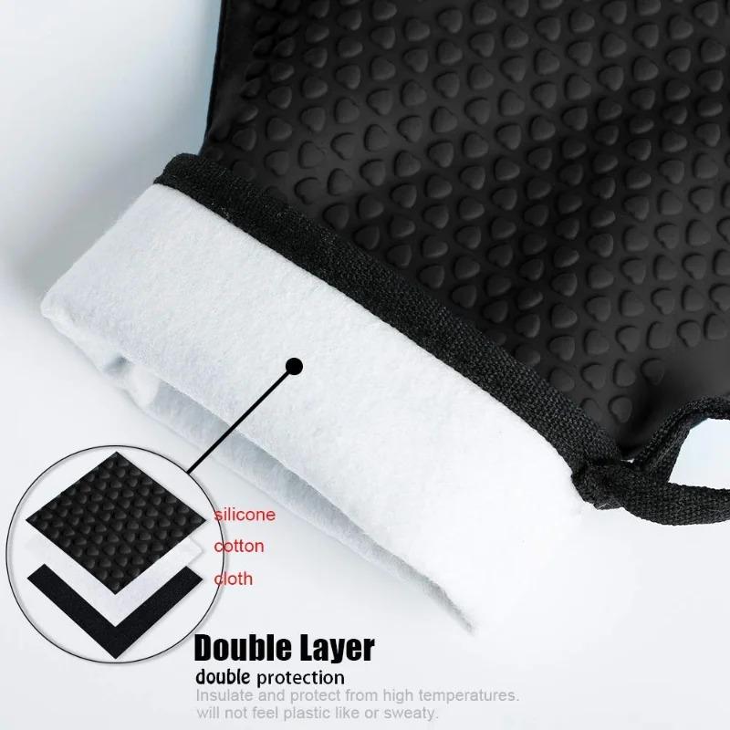 Mănuși pentru cuptor Mănuși de silicon pentru coacere Mănuși pentru cuptor cu microunde Anti-opărire Mănuși pentru cuptor Mănuși pentru grătar Mănuși pentru copt rezistente la căldură