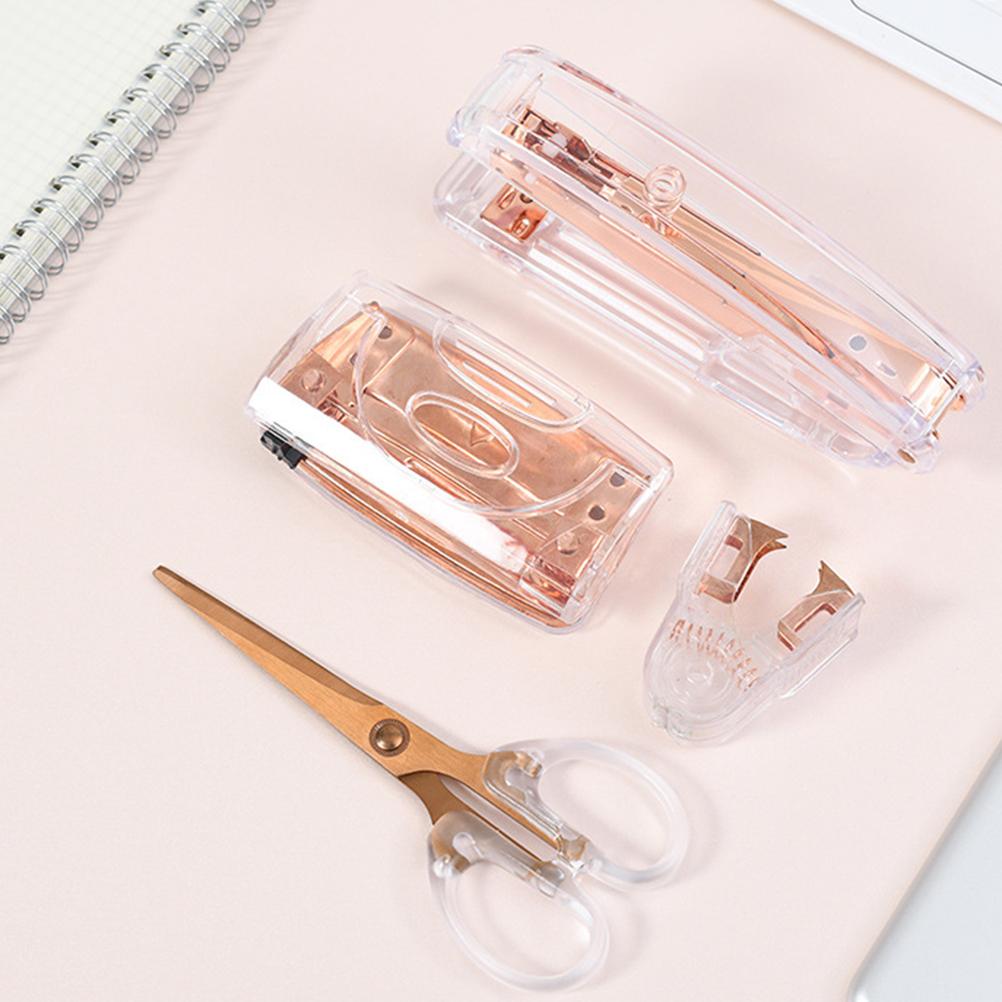 Staple Portable Paper Puncher Stapler Office Stationery Decor Multi-function Hole Household Crafts Card Supply