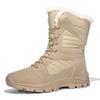 Large size winter new cotton shoes thickened long hair velvet warm snow boots high top large size shoes