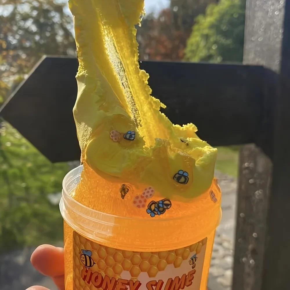 Honeycomb Slime Toy DIY Galben Transparent Honey Slime Set Simulat Handmade Slime Jucărie Stretchy Toy Squishy Toy Cadou pentru copii