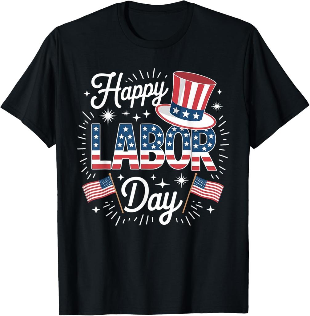 Happy Labor Day Patriotic Union Workers USA Flag Unisex T-Shirt
