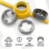 Plastic Pipe Thread Die Kit,PVC Pipe Threader Plumbing Tool Kit with 3 Dies,6 Pcs Set of Water Pipe Die Plastic Pipe Die Tap Wrench Set,1/2”, 3/4"