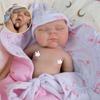 12" Q-Bounce Pink Silicone Swaddle Reborn Doll - Christmas Edition for Children
