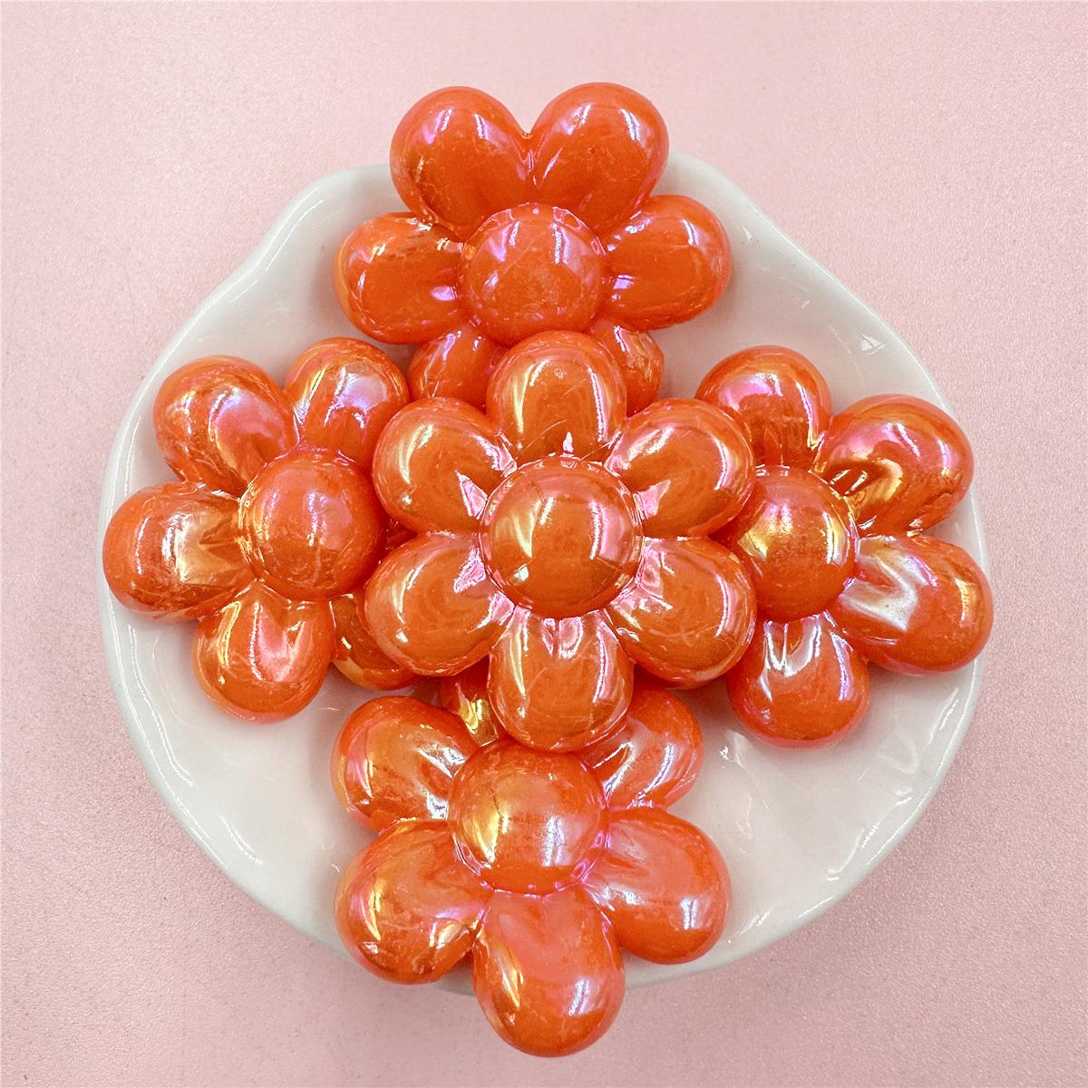 

Товары для домашней вечеринки Шармы Креативный материал ручной работы 31,3 мм Для изготовления ювелирных изделий 5 шт. Ювелирные аксессуары Рассыпные бусины Бисероплетение Форма цветка Акрил Сделай сам about31.3mm 5pcs оранжевый