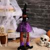 Halloween Witch Hat, Long-legged Wine Bottle Cover, Table Atmosphere, Champagne And Red Wine Bags, Table Decorations.