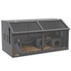 Small Animal Cage Rodent Cage, with Accessories, Fir Wood, 100 Cm X 52 Cm X 50 Cm, Gray