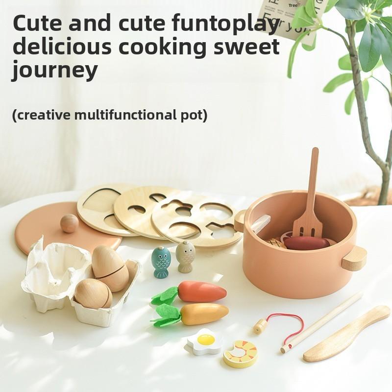 And Cooking Wooden Fishing Toys With Interactive Elements For Early Education