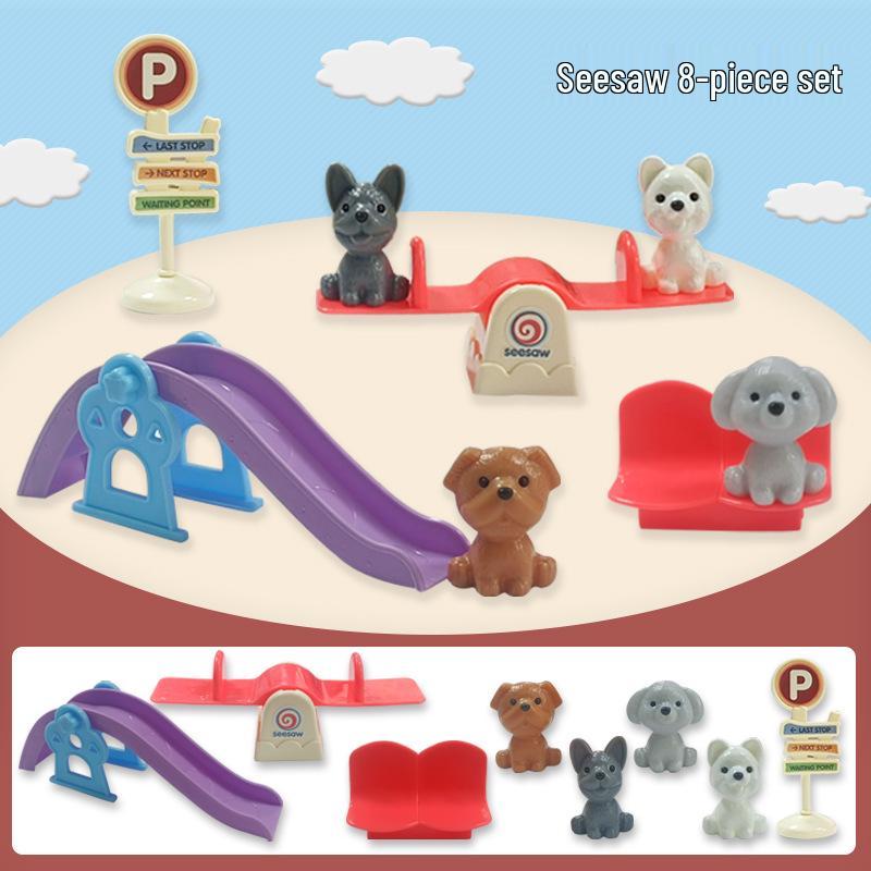 International Role-Playing Pet Set: Puppy & Kitten Mini Animal Toys