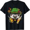 Hedgehog Oktoberfest Beer Festival Graphic Tee Men Casual Cotton Print T-Shirt