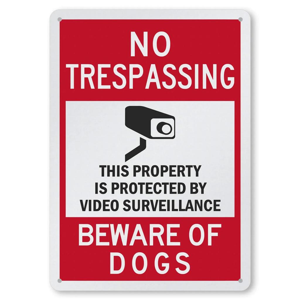 Retro No Trespassing Metal Poster Iron Decoration Perfect for Home Cafe Garage Club Bar Pubs