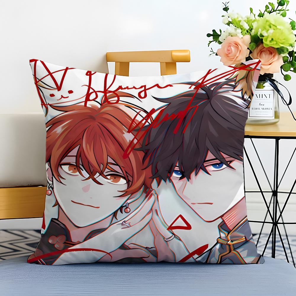 anime gifted future given Cushion Cover Washable Linen comfort Soft  for Sofa Bed Cozy Home Room Decor
