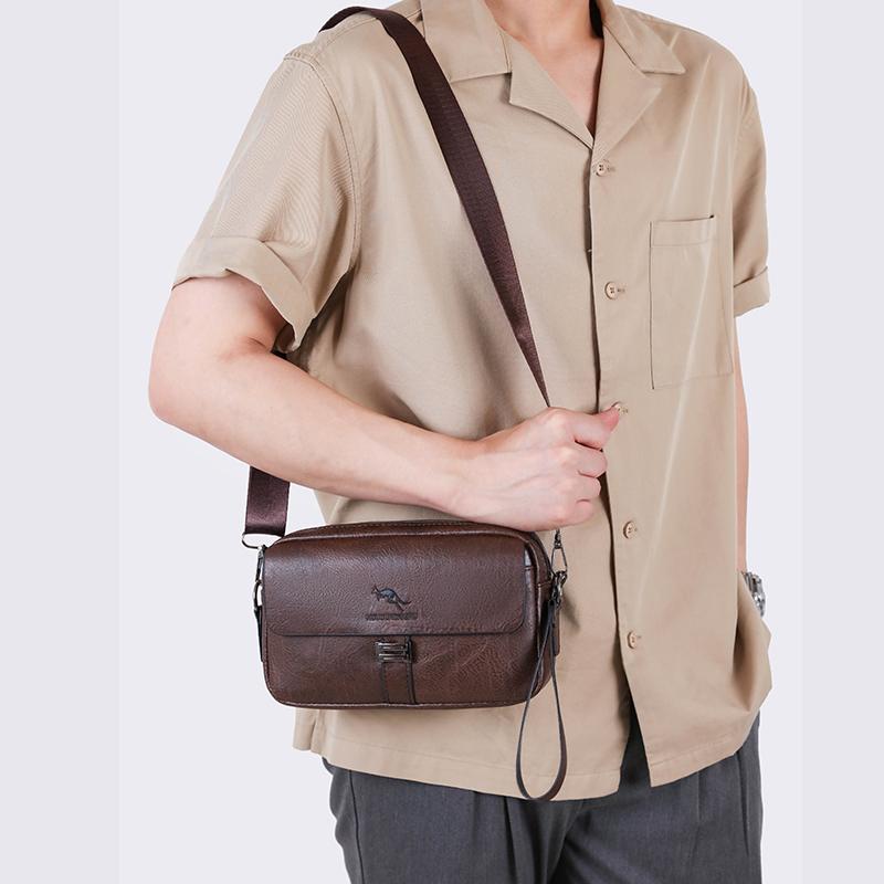 Borse a tracolla in pelle casual mini da uomo borsetta piccola da uomo borsa a spalla da uomo firmata vintage in pelle borsa a tracolla da uomo portafoglio da uomo