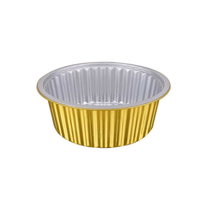 Round Tin Foil Disposable Meal Box - Food Grade, Heat-Insulated, Ideal for Camping and Takeaway