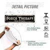2D Vintage Porch Therapy Weathered Aluminum Sign 4x16 Inch Funny Rustic Farmhouse Decor