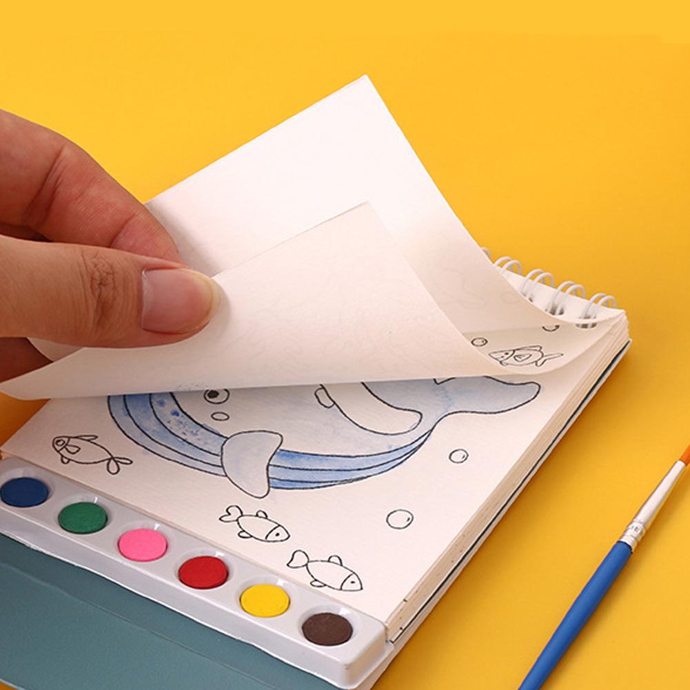 20 Sheet Sketchbook Drawing Picture Book Painting Brush Set Gouache Painting for Students Kids DIY Coloring Book Art Kit
