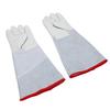 1 Pair Antifreeze Gloves 45cm Long Cowhide Work Gloves for Liquid Nitrogen Dry Ice Handling High and Low Temperature