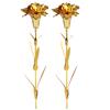 2Pcs Artificial Carnations Flowers 24K Luxurious Non Fading SturdyFlowers for Mother's Day Gifts Home Decor