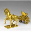 Bronze Horse-drawn Carriage Yuanbao Ornament Zodiac Horse Carriage Home Decoration Opening Ceremony Craft Gift