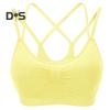 Women Sport Bra Multi Strap Hollow Out Back Push-up Vest Bra Quick-drying No Wire Seamless Gym Jogging Bra with Removable Padding