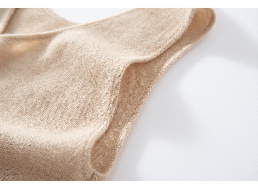 Women's Reversible 100% Cashmere Sleeveless Knit Pullover Vest