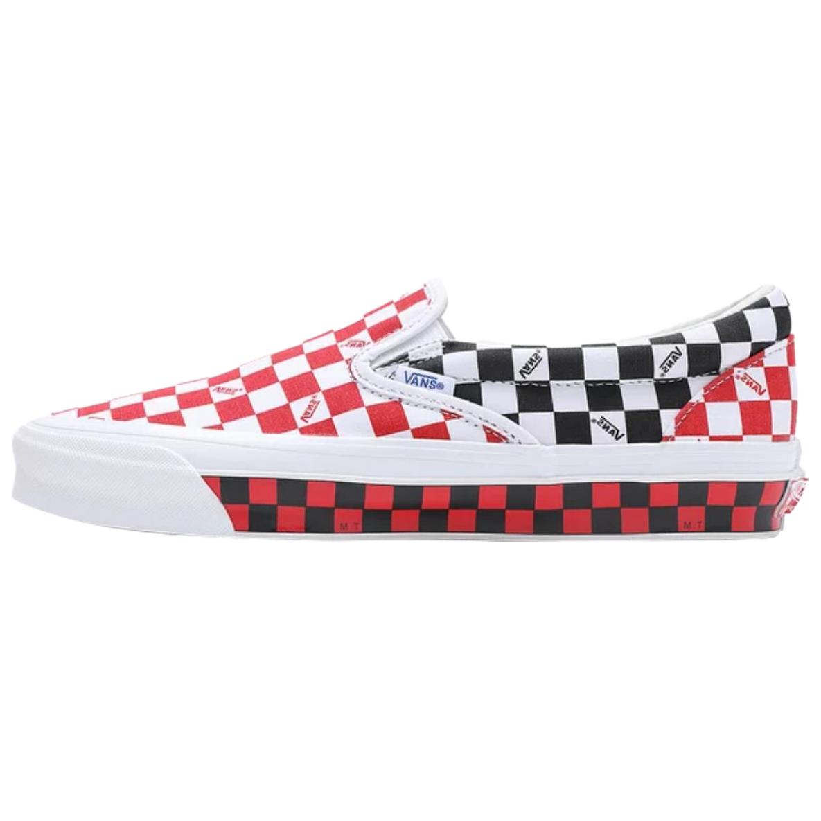 Vans Og Classic SlipOn Lx Checkerboard Red Black VN0A32QNREB 35