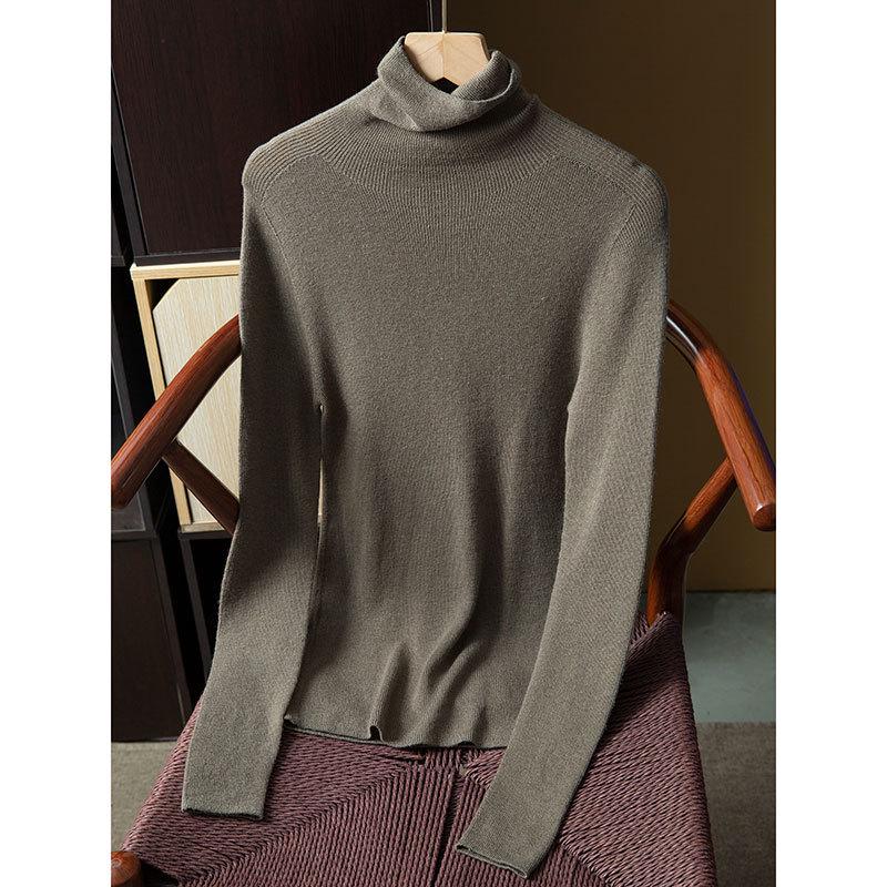 Skin-Friendly Seamless Merino Wool Base Layer Knitwear - Half & Full High Neck