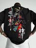 2026 New Summer Streetstyle Unisexs Tshirt Samurai Pattern Printing Oneck Short Sleeve Tops Highquality Trendy Streetwear Y2k