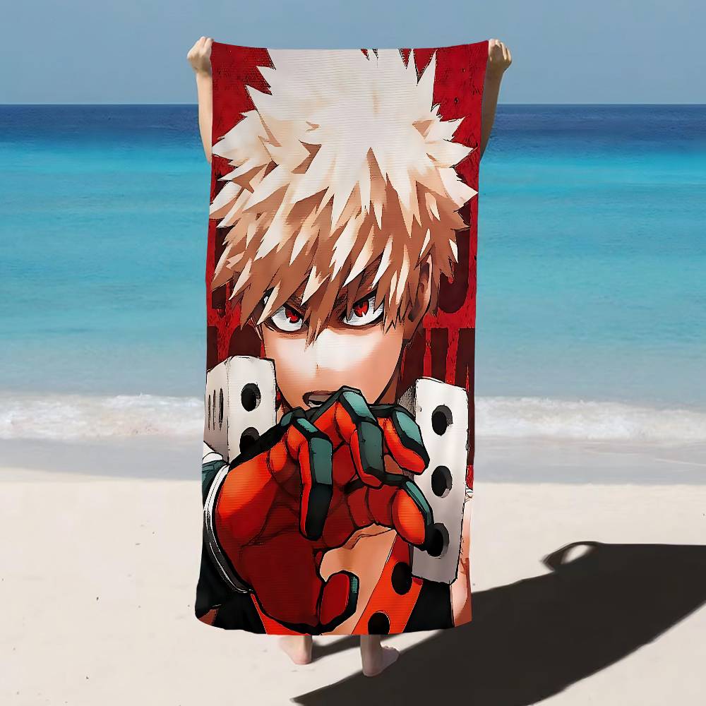 My H-Hero Academia B-Bakugo Katsuk Microfiber Beach Towel Absorbent Quick dry Soft Yoga Swimming Resort Mountain Climbing Towel