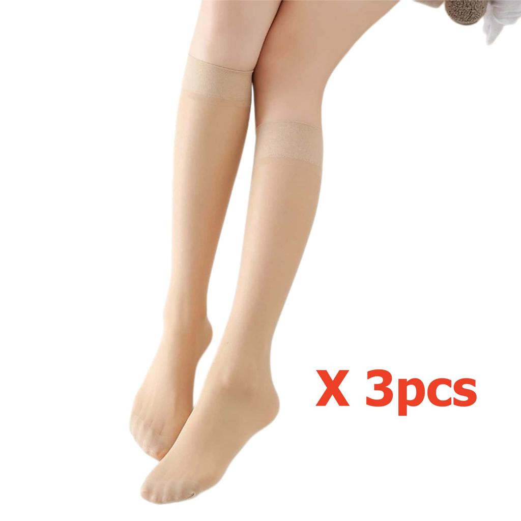 S Women'S Mid-Calf Glass Silk Stockings Transparent Sexy Sheer Summer Fashion
