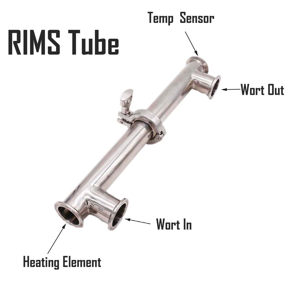 Tri Clamp 1.5”/2" Offset Tee 1/2 Tri Clamp RIMS Tube 304 Stainless Steel Sanitary Brewer Fitting