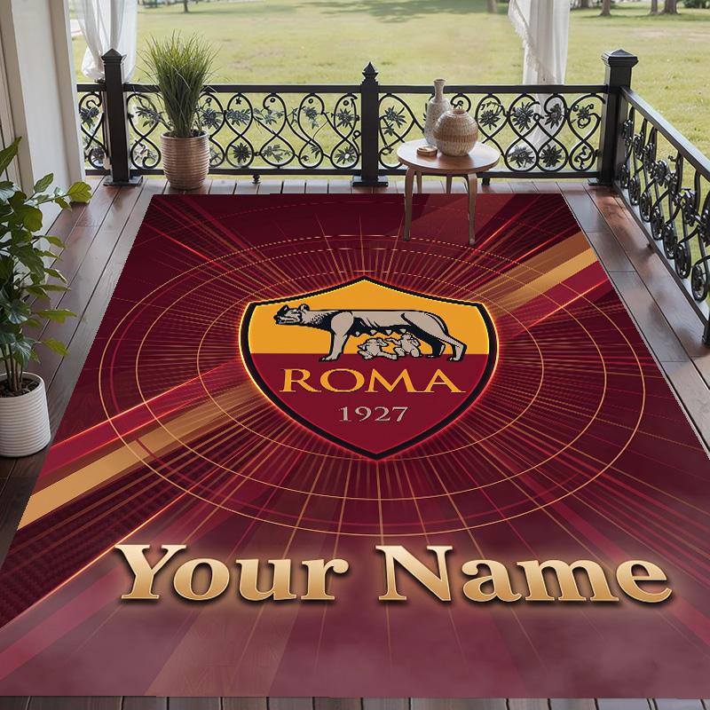 Custom Text Printed Rug AS Roma Non Slip Floor Carpet For Home Room Decor