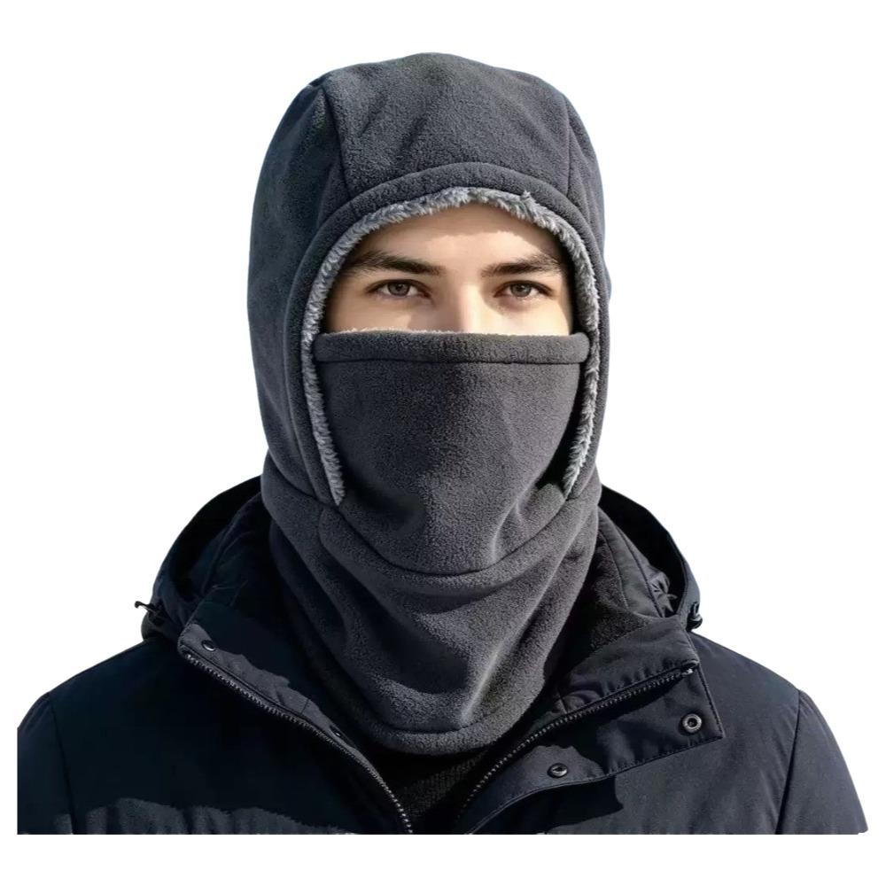 Cold-proof Warm Hood Hat Solid Color Ski Windproof Cap Simple Balaclava Cycling Cap Cold Weather