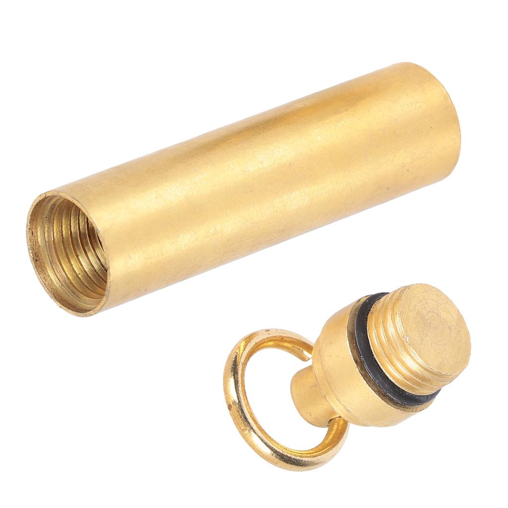 Outdoor Wasserdichter Tank Messing Dichtungsbox Mini Metall Wasserdichtes Lager Tragbares EDC Werkzeug