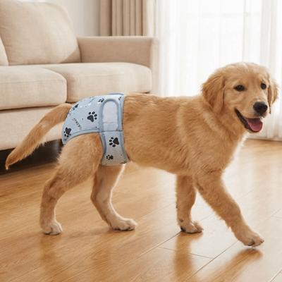 Washable Pet Sanitary Pants Adjustable Breathable Female Dog Diapers Snaps Belly Politeness Belt Pet Physiological Pants