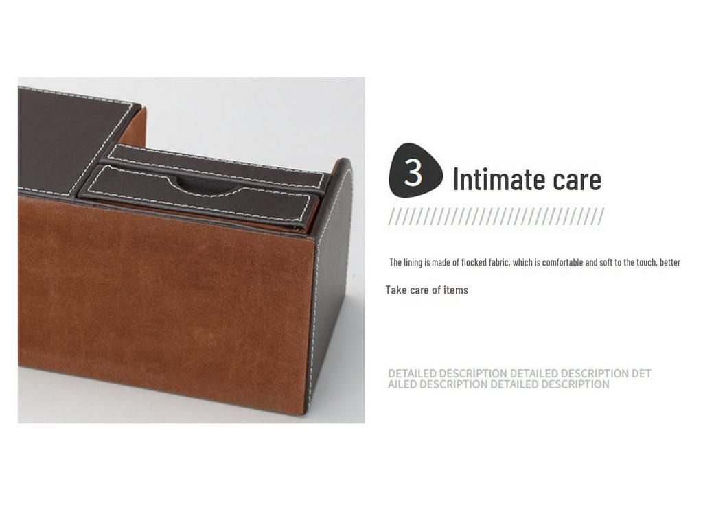 Luxuriöser Leder-Stiftehalter mit Schublade - Stilvolle Schreibtischaufbewahrung für Schüler und Büro.