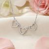 S925 Sterling Silver Heart Necklace for Women - Elegant High-End Clavicle Chain Pendant